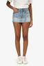 Alexander Wang Blue Denim Skort with Key Detail Chain Belt Size 24