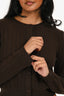 Frame Brown Cashmere Knit Ladder Pointelle Cardigan Size XS