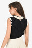 Thom Browne Black Virgin Wool Knit Sweater Vest Size 40