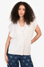 Fabiana Filippi White Wool Cardigan Vest Est. Size S