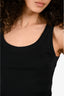 Fabiana Filippi Black Ribbed Cotton Tank Top with Beads Est. Size XS