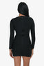 Hervé Léger Black Bandage Mini Sheath Long Sleeve Dress Size XS
