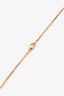 Hermès Gold Toned Metal/Dark Teal Mini H Pop Necklace