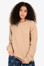 Burberry Beige Cotton 'Bainton' Crewneck Sweater Size S