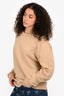 Burberry Beige Cotton 'Bainton' Crewneck Sweater Size S