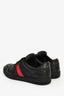 Gucci Black Leather Guccissima Web Details Sneaker Size 7.5