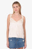 Cami NYC Cream Silk Ruffle Detail Strappy Top Size S
