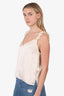 Cami NYC Cream Silk Ruffle Detail Strappy Top Size S