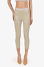 Fabiana Filippi Beige/Grey Suede Leggings Estimated Size S
