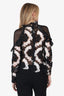 Self Portrait Black/White Lace Ruffle Detail Top Size 10