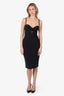 Sandra Angelozzi Black Bodycon Dress Size 36
