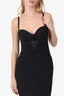 Sandra Angelozzi Black Bodycon Dress Size 36