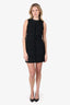 Roland Mouret Black Beaded Distressed Ruffle Dress Size 2