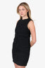 Roland Mouret Black Beaded Distressed Ruffle Dress Size 2