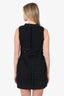 Roland Mouret Black Beaded Distressed Ruffle Dress Size 2