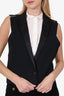 The Kooples Black Wool Single Breasted Vest Size 38