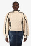 Sea New York Cream/Navy Trim Wool Sweater Size L