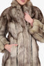 Henry Furs Vintage Cream/Brown Fox Fur Short Coat Estimated Size S