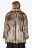 Henry Furs Vintage Cream/Brown Fox Fur Short Coat Estimated Size S