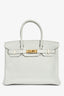 Hermès 2019 Gris Perle Clemence Leather Birkin 30