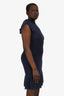 Brunello Cucinelli Navy Knit Zip Sleeveless Dress Size L