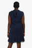 Brunello Cucinelli Navy Knit Zip Sleeveless Dress Size L