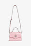 Versace Pink Leather Medusa Top Handle with Strap