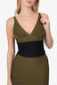 Herve Leger Black/Green Bandage Mini Dress Size XS