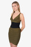 Herve Leger Black/Green Bandage Mini Dress Size XS