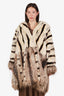 Fendi 2007 Runway Beige/Brown Chinchilla Fur Coat Estimated Size L