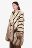 Fendi 2007 Runway Beige/Brown Chinchilla Fur Coat Estimated Size L
