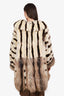 Fendi 2007 Runway Beige/Brown Chinchilla Fur Coat Estimated Size L
