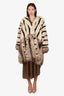 Fendi 2007 Runway Beige/Brown Chinchilla Fur Coat Estimated Size L