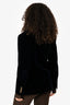 Saint Laurent Navy Velvet Double Breasted Blazer Size 46
