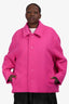 Valentino 2022 Pink Wool Reversible Double Faced Jacket with Inner Bomber Estimated Size L
