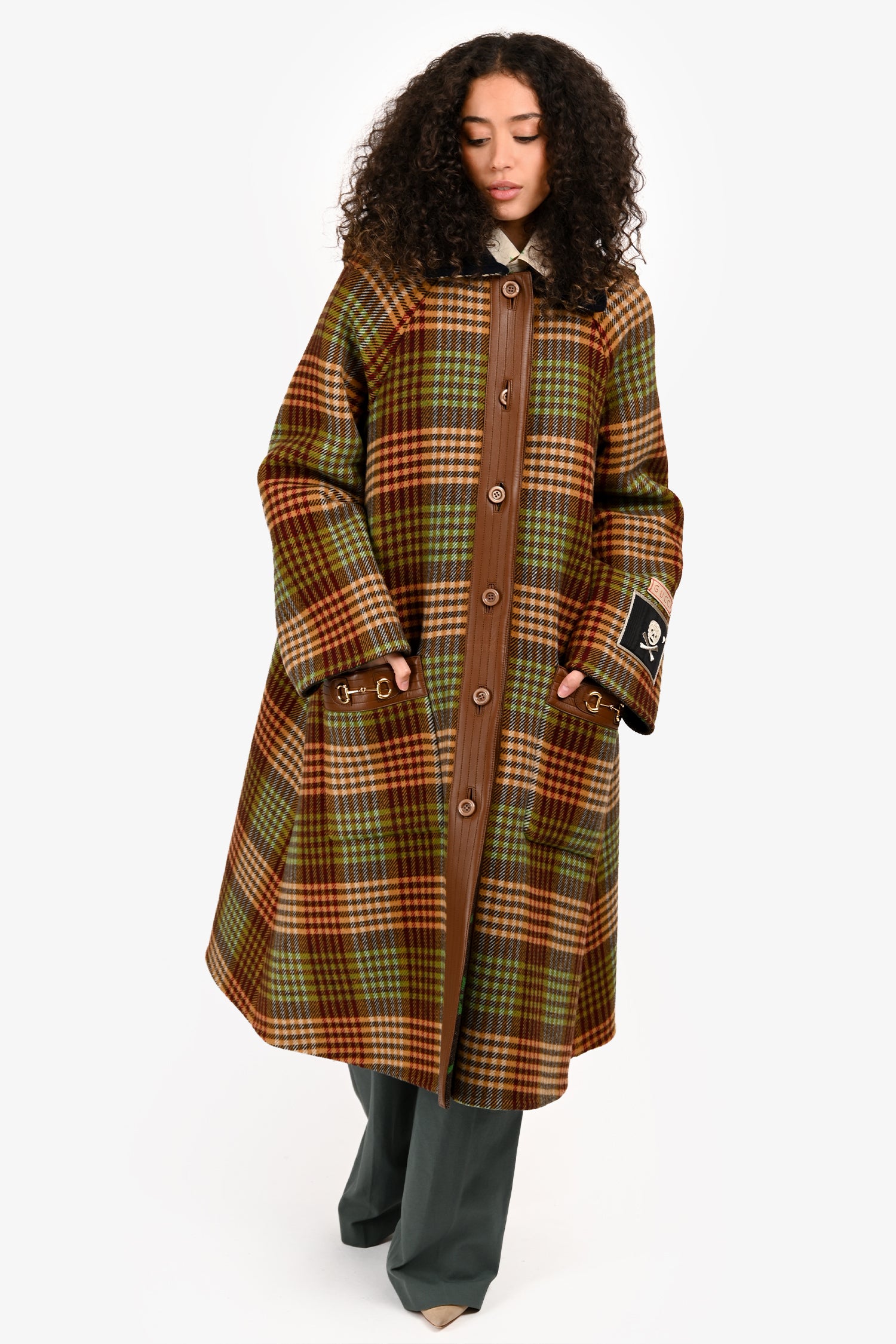 Gucci 2020 Brown Wool Plaid Horsebit Coat Size 40 – Mine & Yours