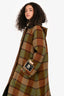 Gucci 2020 Brown Wool Plaid Horsebit Coat Size 40