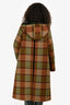 Gucci 2020 Brown Wool Plaid Horsebit Coat Size 40