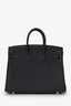 Hermès 2024 Black Leather Birkin 25 GHW