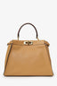 Fendi Brown Leather Peekaboo Medium Bag With Strap
