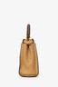 Fendi Brown Leather Peekaboo Medium Bag With Strap