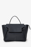 Celine Navy Leather Belt Bag With Strap