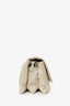 Pre-Loved Chanel™ 2011 Cream Lambskin Leather Jumbo 3 Accordion Flap Bag