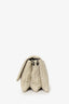 Pre-Loved Chanel™ 2011 Cream Lambskin Leather Jumbo 3 Accordion Flap Bag