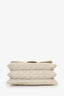 Pre-Loved Chanel™ 2011 Cream Lambskin Leather Jumbo 3 Accordion Flap Bag