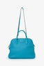 Hermès 2014 Turquoise Clemence Bolide 35 With Strap