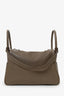 Hermès 2013 Etoupe Clemence Leather Lindy 34