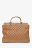 Pre-Loved Chanel™ 2011/12 Brown Leather Quilted Be 'CC' Tote