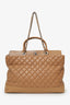 Pre-Loved Chanel™ 2011/12 Brown Leather Quilted Be 'CC' Tote