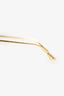 Balenciaga Gold Tone Cat-Eye Sunglasses